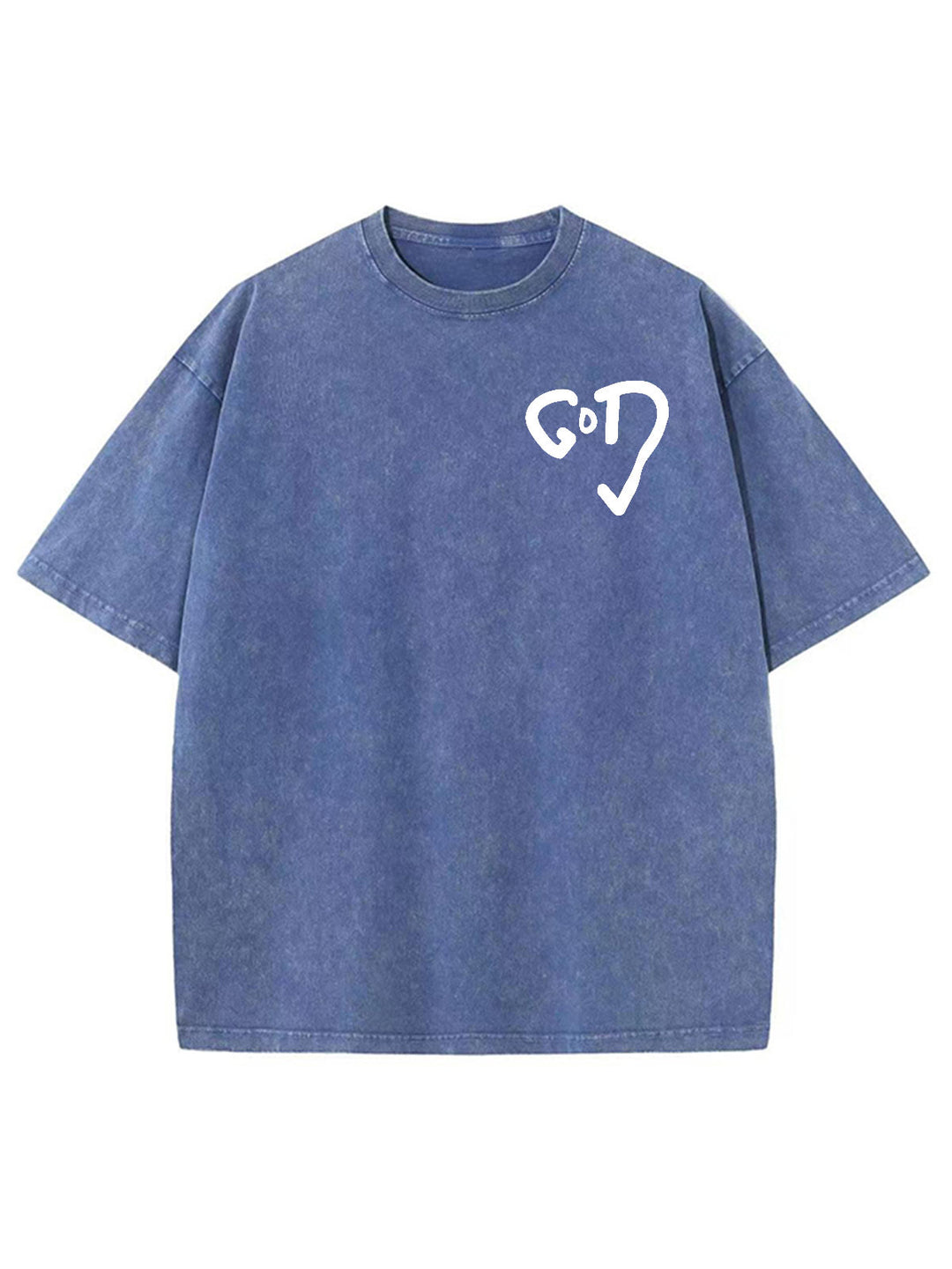 Christianartworkshop God Heart Unisex Washed T-shirt - image 7