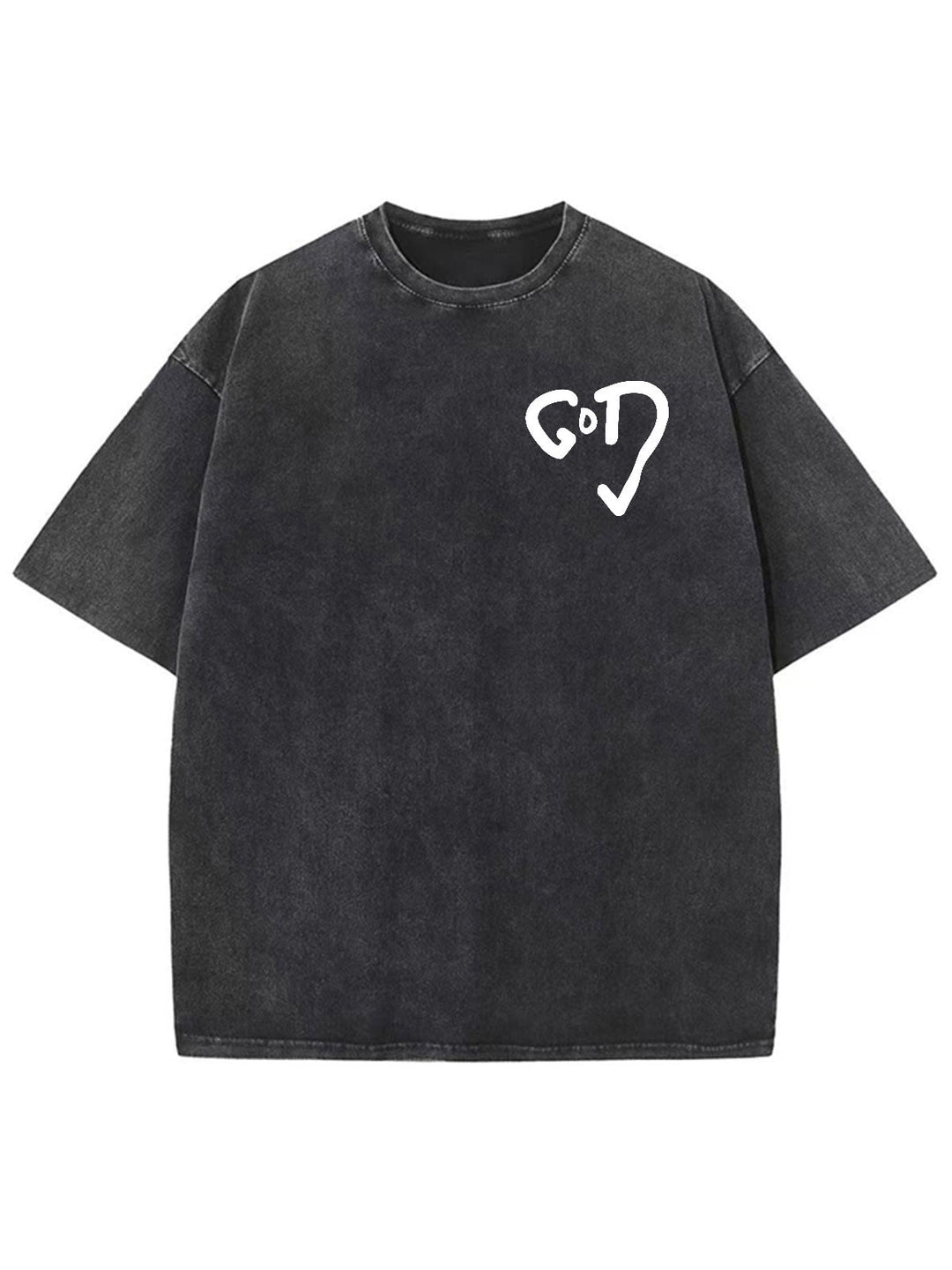 Christianartworkshop God Heart Unisex Washed T-shirt - image 5