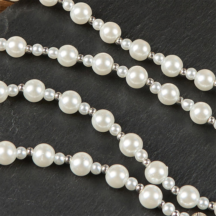 Christianartworkshop Miraculous Medal & Crucifix of 4mm White  Pearl Ball Prayer Beads Rosary - image 6