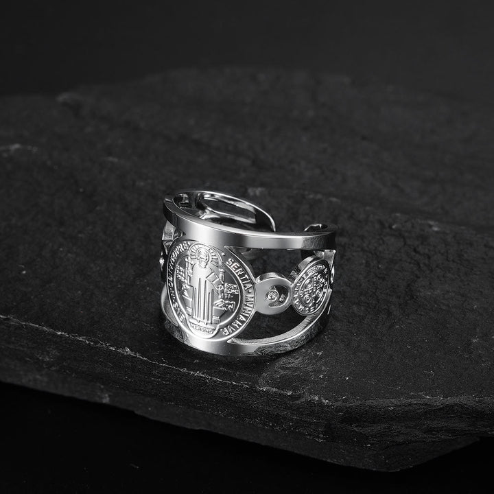 Christianartworkshop St. Benedict Ring - Divine Protection and Eternal Blessings - image 2