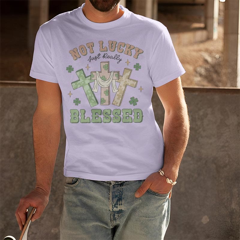 Christianartworkshop Not Lucky Just Blessed Faith-Inspired T-Shirt - image 27