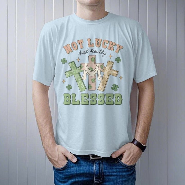 Christianartworkshop Not Lucky Just Blessed Faith-Inspired T-Shirt - image 21