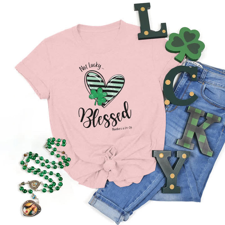 Christianartworkshop Blessed Beyond the Luck of the Irish Faith-Inspired T-Shirt - Pink - 2XL - image 17