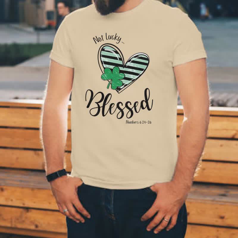 Christianartworkshop Blessed Beyond the Luck of the Irish Faith-Inspired T-Shirt - image 1
