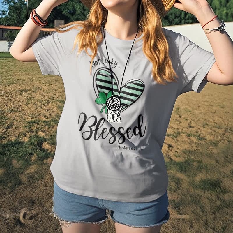 Christianartworkshop Blessed Beyond the Luck of the Irish Faith-Inspired T-Shirt - image 23