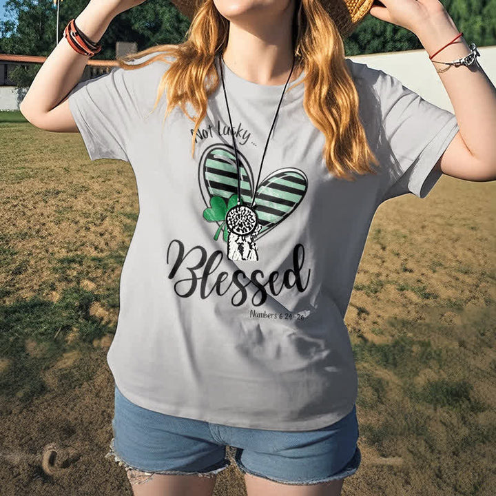 Christianartworkshop Blessed Beyond the Luck of the Irish Faith-Inspired T-Shirt - image 23