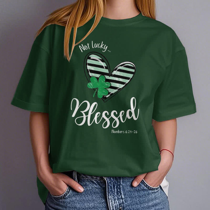 Christianartworkshop Blessed Beyond the Luck of the Irish Faith-Inspired T-Shirt - image 20