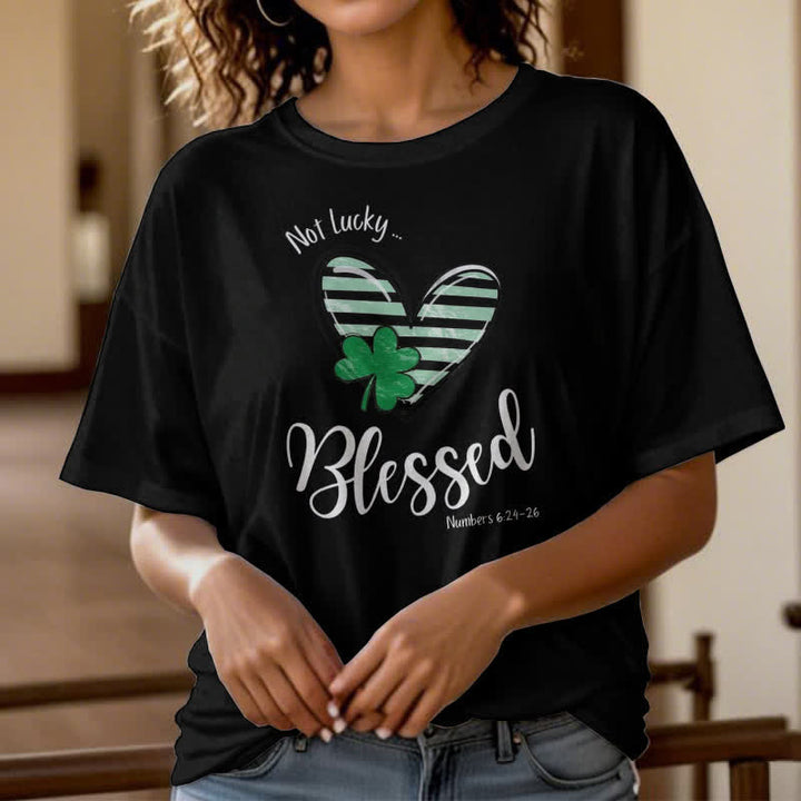 Christianartworkshop Blessed Beyond the Luck of the Irish Faith-Inspired T-Shirt - image 16