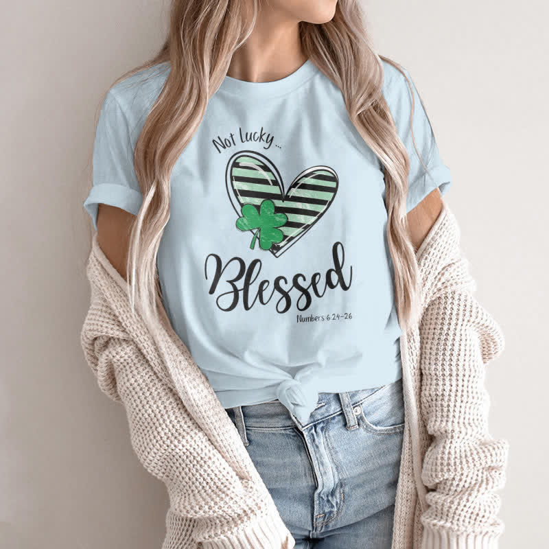 Christianartworkshop Blessed Beyond the Luck of the Irish Faith-Inspired T-Shirt - image 13