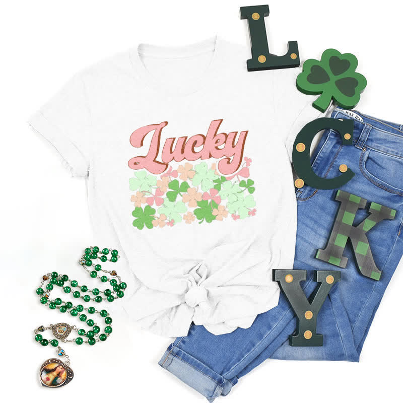 Christianartworkshop Embrace the Luck of the Irish Faith-Inspired T-Shirt - White - 2XL - image 5