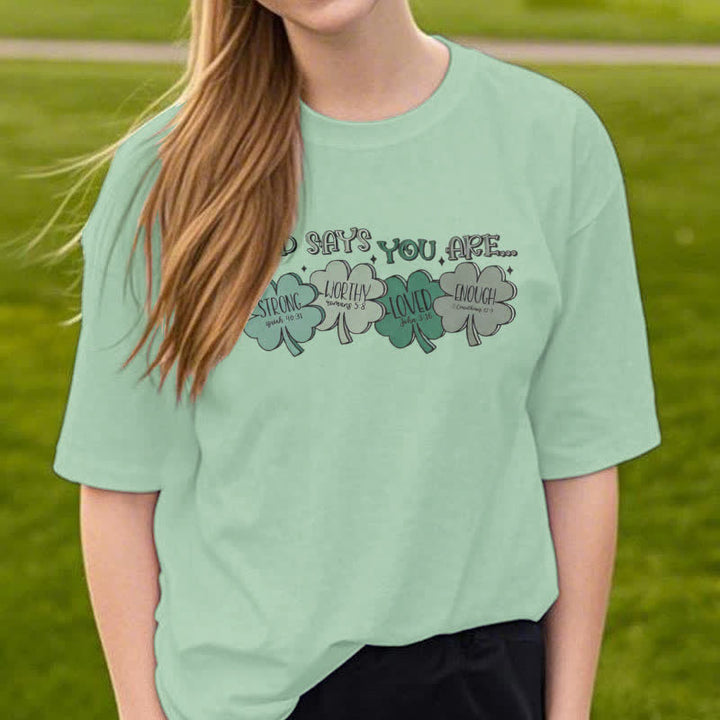 Christianartworkshop Divine Shamrock: God's Promises Faith-Inspired T-Shirt - image 5