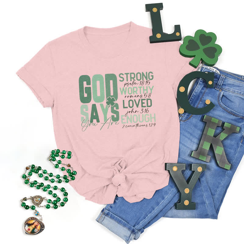 Christianartworkshop Empowerment Clover Tee Faith-Inspired T-Shirt - Pink - 2XL - image 17