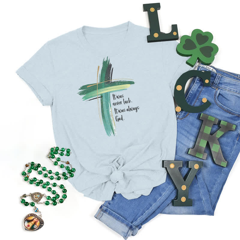 Christianartworkshop Empowerment Clover Faith-Inspired T-Shirt - Blue - 2XL - image 17