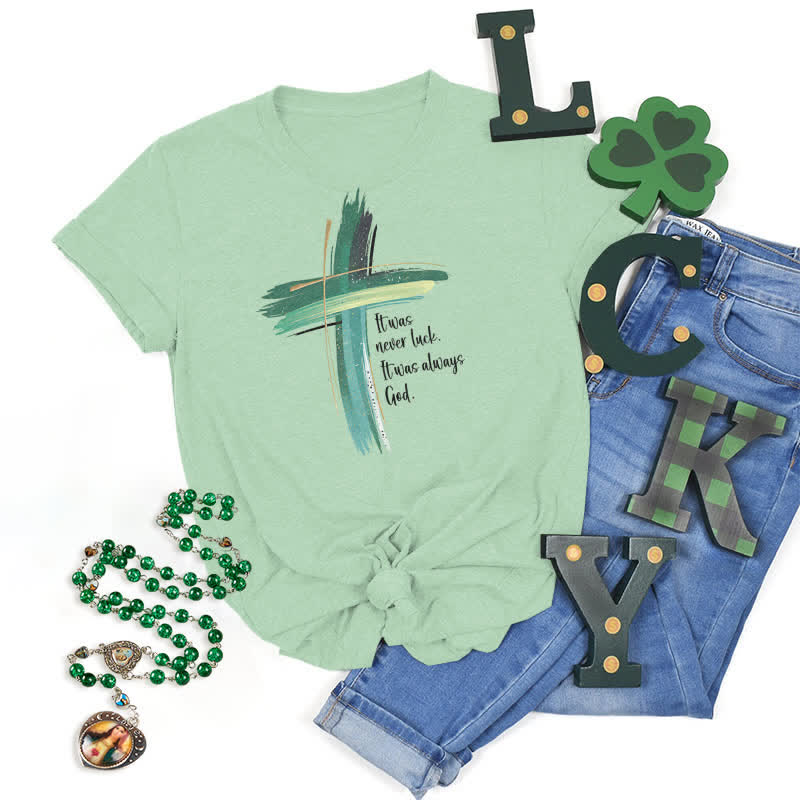 Christianartworkshop Empowerment Clover Faith-Inspired T-Shirt - Light Green - 2XL - image 14