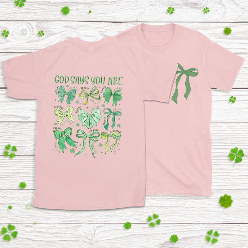 Christianartworkshop Threads of Faith Symbols of Blessing Faith-Inspired T-Shirt - Pink - 2XL - image 23