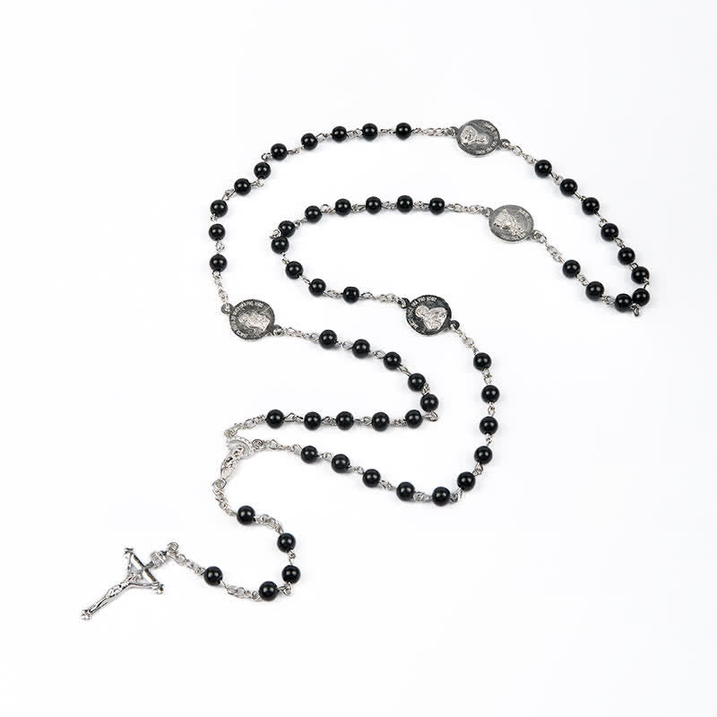 Crucifix & Our Lady of 8mm Pearl Prayer Beads Rosary (3 Colors) - image 16