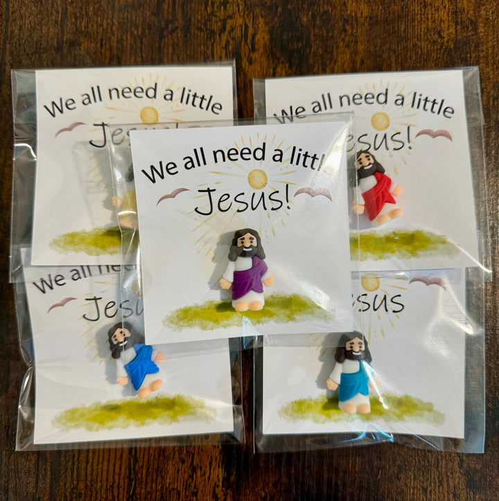 Christianartworkshop 5/10/20/30pcs We All Need A Little Jesus Figurine – A Touch of Divine Presence Father's Day Gift