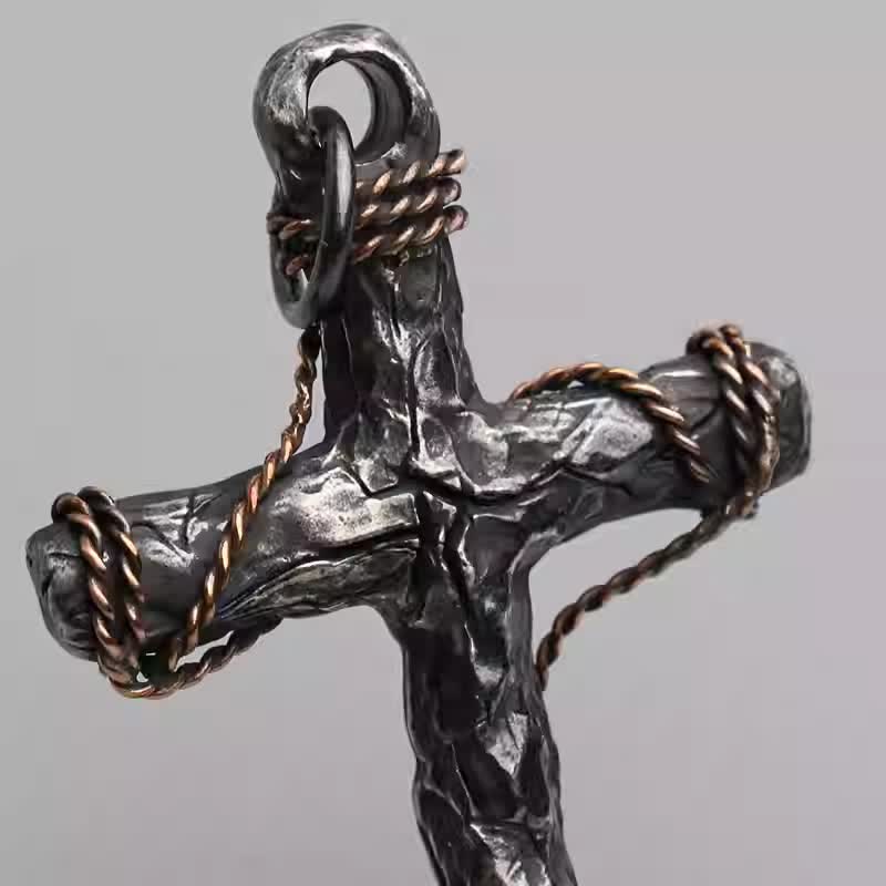 Christianartworkshop Exquisite 925 Silver Delicate Style Crucifix & Anchor Pendant Necklace - image 5