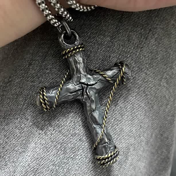 Christianartworkshop Exquisite 925 Silver Delicate Style Crucifix & Anchor Pendant Necklace - Silver Pendant with Stainless Steel Chain - image 2