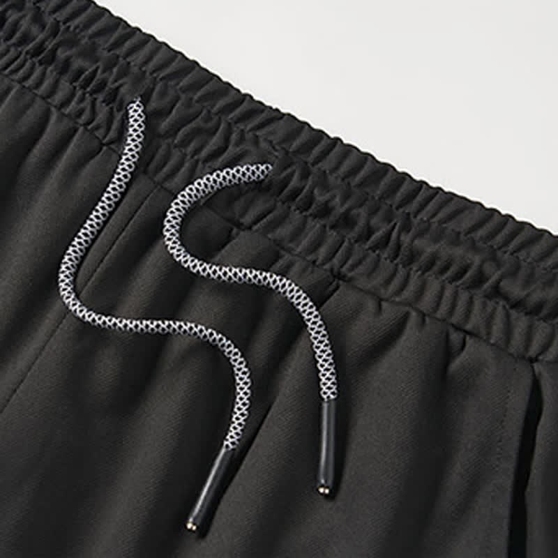 Christianartworkshop Geometric Logo Stylish Black Athletic Shorts