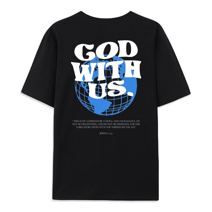 Christianartworkshop God With Us Cotton T-Shirt - image 4
