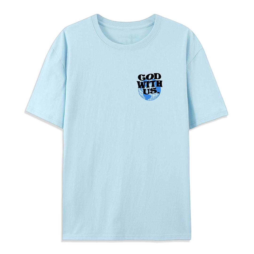 Christianartworkshop God With Us Cotton T-Shirt - image 18