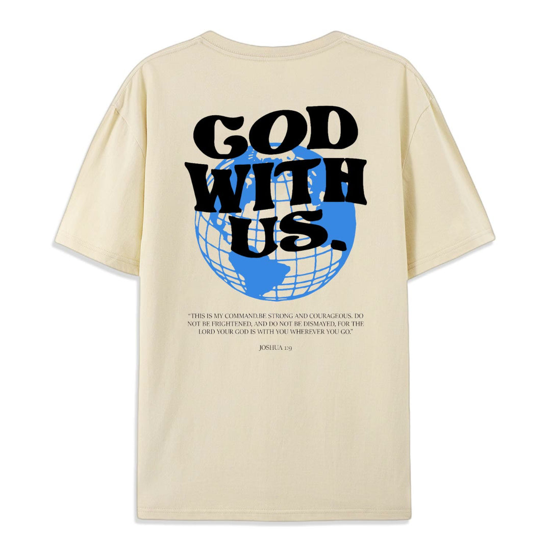 Christianartworkshop God With Us Cotton T-Shirt - image 7