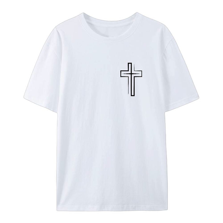 Christianartworkshop Saved By The Lord Cotton T-Shirt - image 2