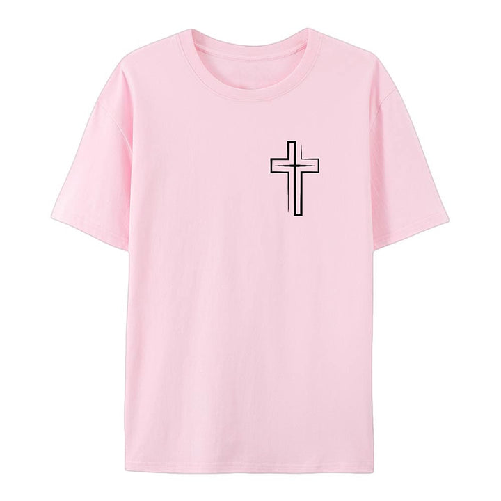 Christianartworkshop Saved By The Lord Cotton T-Shirt - image 17
