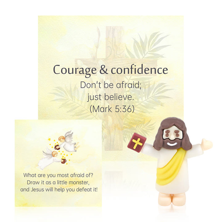 Christianartworkshop 5/10/20/30pcs Bible Verse Cards with Mini Jesus Figurines & Interactive Questions: Inspire and Educate - image 2