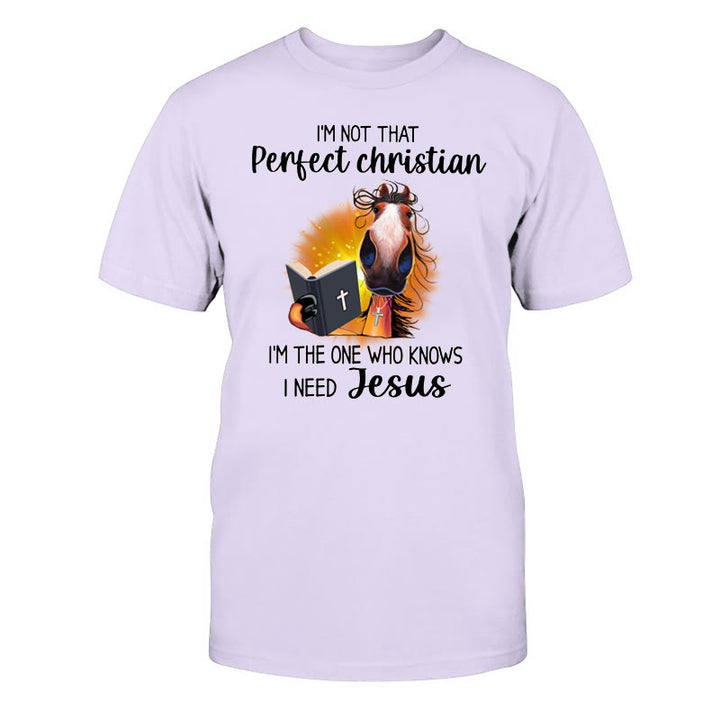 Christianartworkshop I'm Not That Perfect Christian, I Need Jesus Classic T-Shirt - Purple - 2XL - image 12