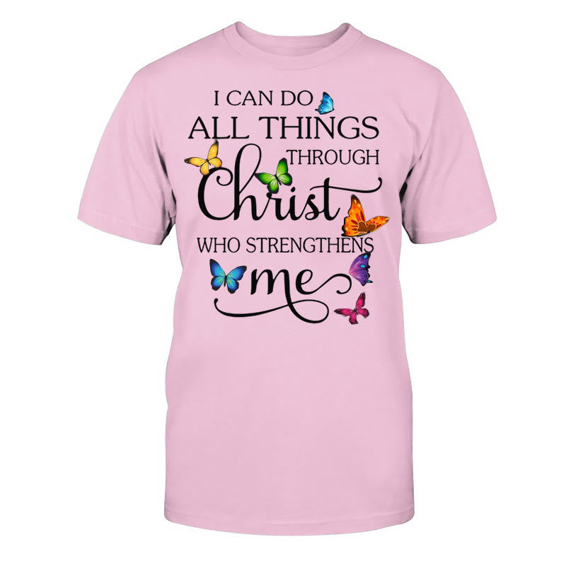 Christianartworkshop Empowered by Christ Unisex Cotton T-Shirt - Pink - 2XL - image 10