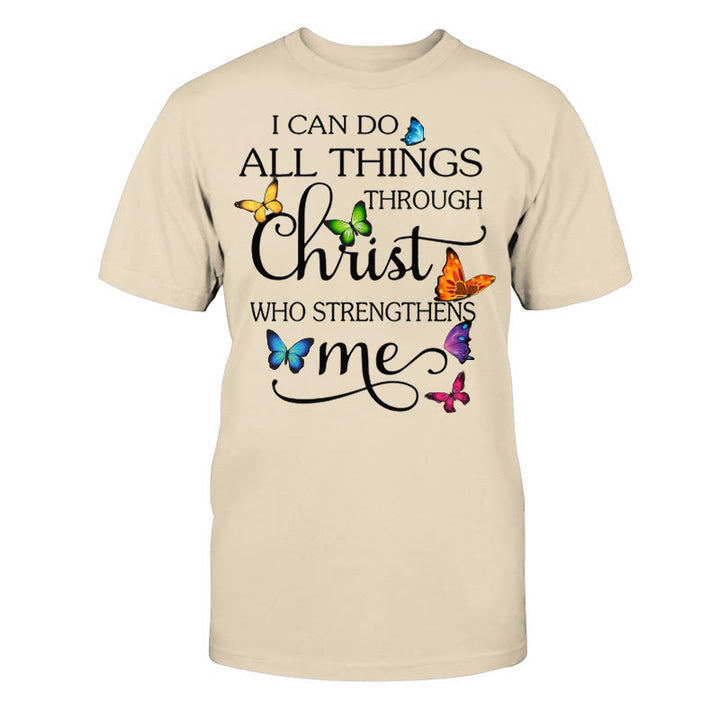 Christianartworkshop Empowered by Christ Unisex Cotton T-Shirt - Beige - 2XL - image 6
