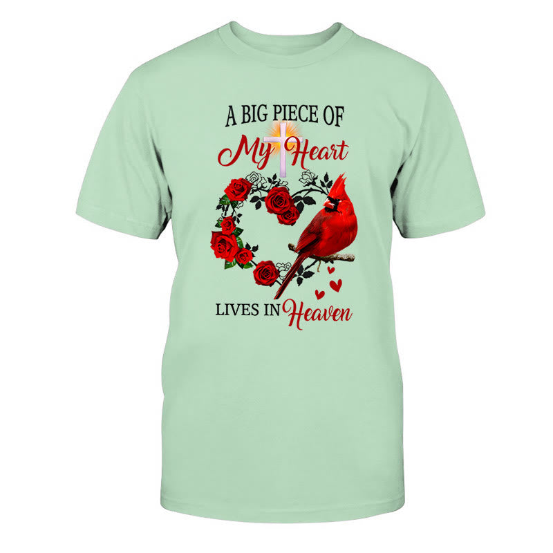 Christianartworkshop Jesus A Big Piece Of My Heart Lives In Heaven Classic T-Shirt - Grass Green - 2XL - image 14