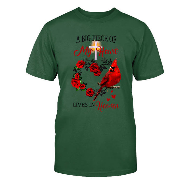 Christianartworkshop Jesus A Big Piece Of My Heart Lives In Heaven Classic T-Shirt - Dark Green - 2XL - image 16