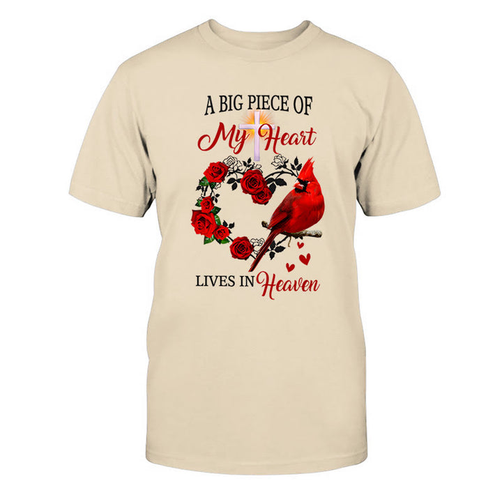 Christianartworkshop Jesus A Big Piece Of My Heart Lives In Heaven Classic T-Shirt - Beige - 2XL - image 6
