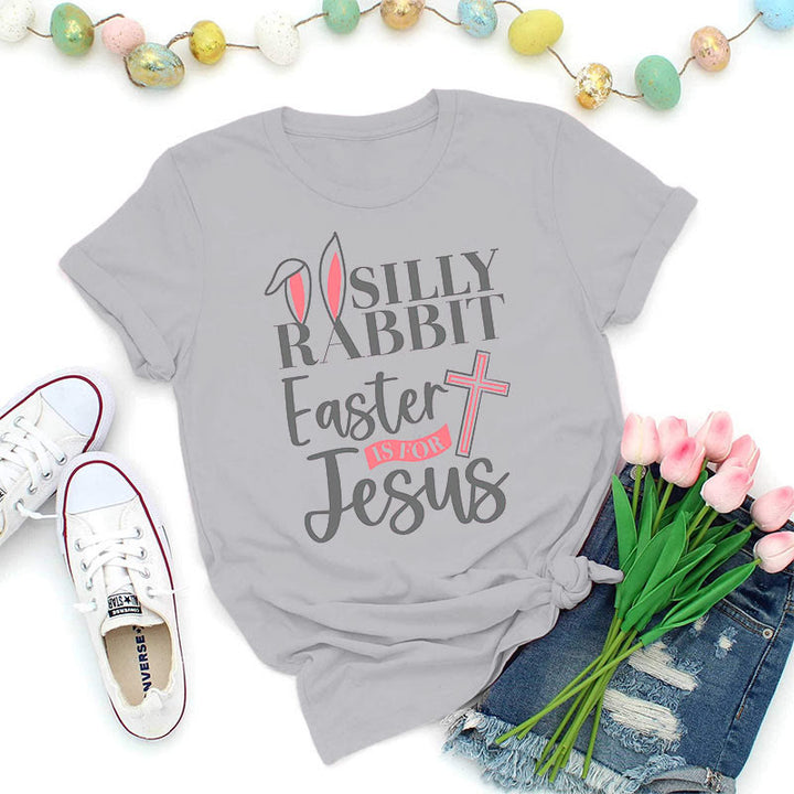 Christianartworkshop Silly Rabbit Easter Is For Jesus Shirt - Grey - 2XL - image 3