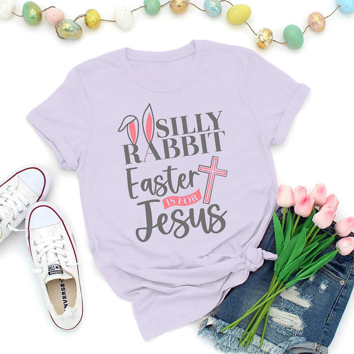 Christianartworkshop Silly Rabbit Easter Is For Jesus Shirt - Purple - 2XL - image 7