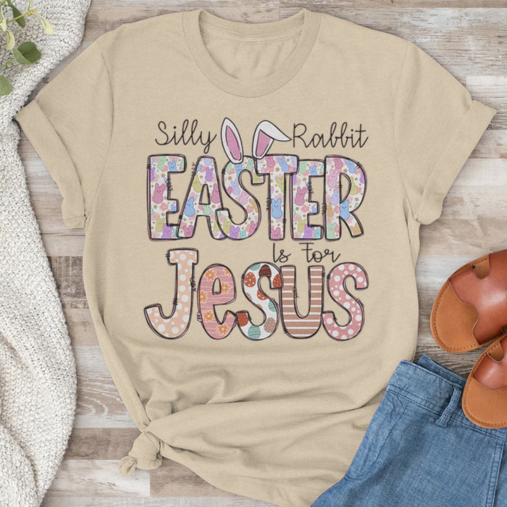 Christianartworkshop Easter is for Jesus, Marshmallow Bunnies T-Shirt - Beige - 2XL - image 5