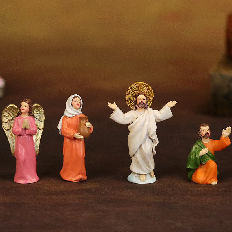 Christianartworkshop Resurrection Scene with Jesus, Angels, and Disciples - Illuminated Easter Nativity Ornament - image 1