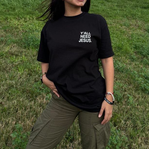Christianartworkshop "Y'ALL NEED JESUS" T-Shirt - image 3