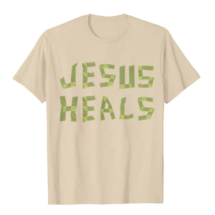 Christianartworkshop Jesus Heals Graphic T-Shirt - Beige - 2XL - image 4