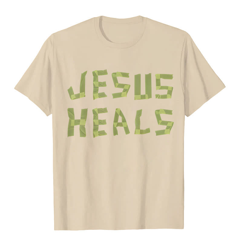Christianartworkshop Jesus Heals Graphic T-Shirt - Beige - 2XL - image 4