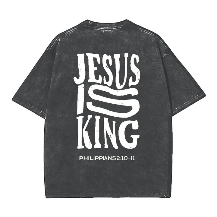 Christianartworkshop Jesus Is King Graphic T-Shirt - Black - 5XL - image 2