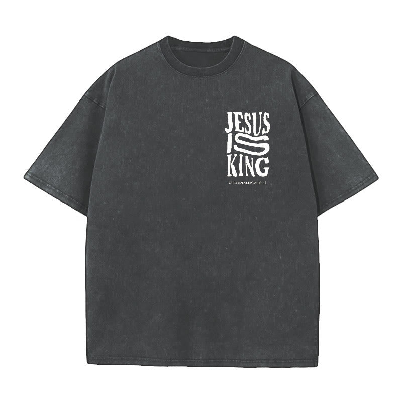 Christianartworkshop Jesus Is King Graphic T-Shirt - image 3