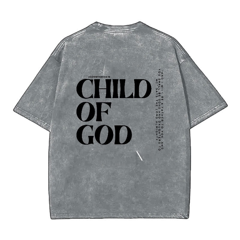 Christianartworkshop Child of God Graphic T-Shirt - Grey - 5XL - image 4