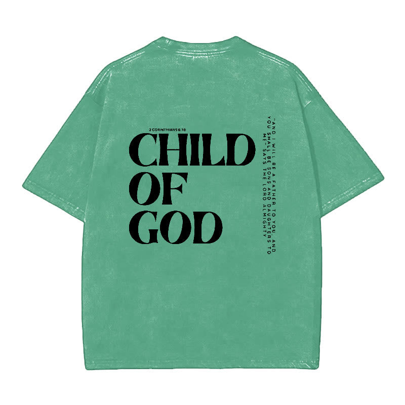 Christianartworkshop Child of God Graphic T-Shirt - Green - 5XL - image 12