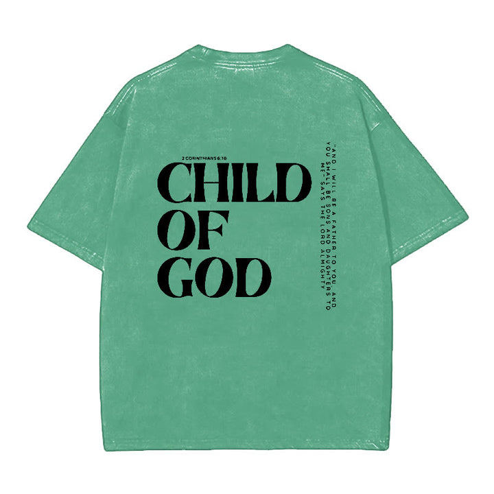 Christianartworkshop Child of God Graphic T-Shirt - Green - 5XL - image 12