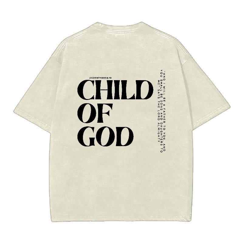 Christianartworkshop Child of God Graphic T-Shirt - Beige - 5XL - image 0