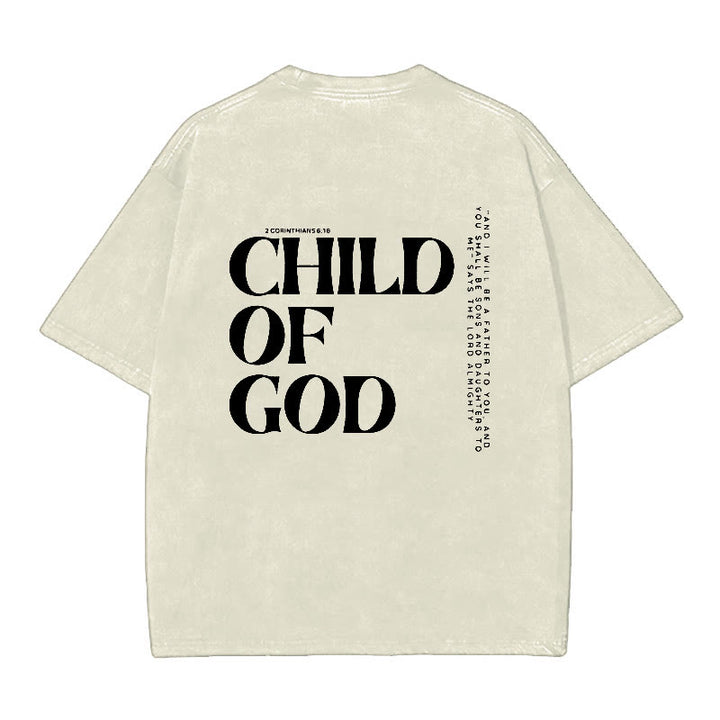 Christianartworkshop Child of God Graphic T-Shirt - Beige - 5XL - image 0